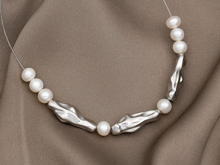 Бусина "Мятый металл. Large" 18мм (1 штука)