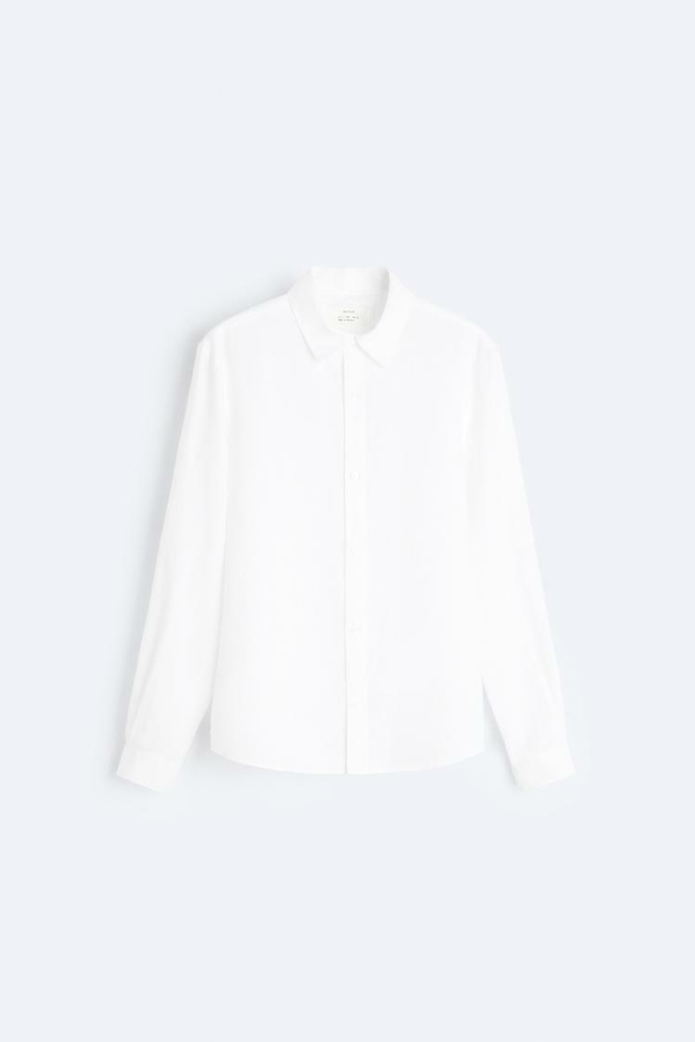ZARA РУБАШКА ИЗ 100% ЛЬНА, БЕЛЫЙ