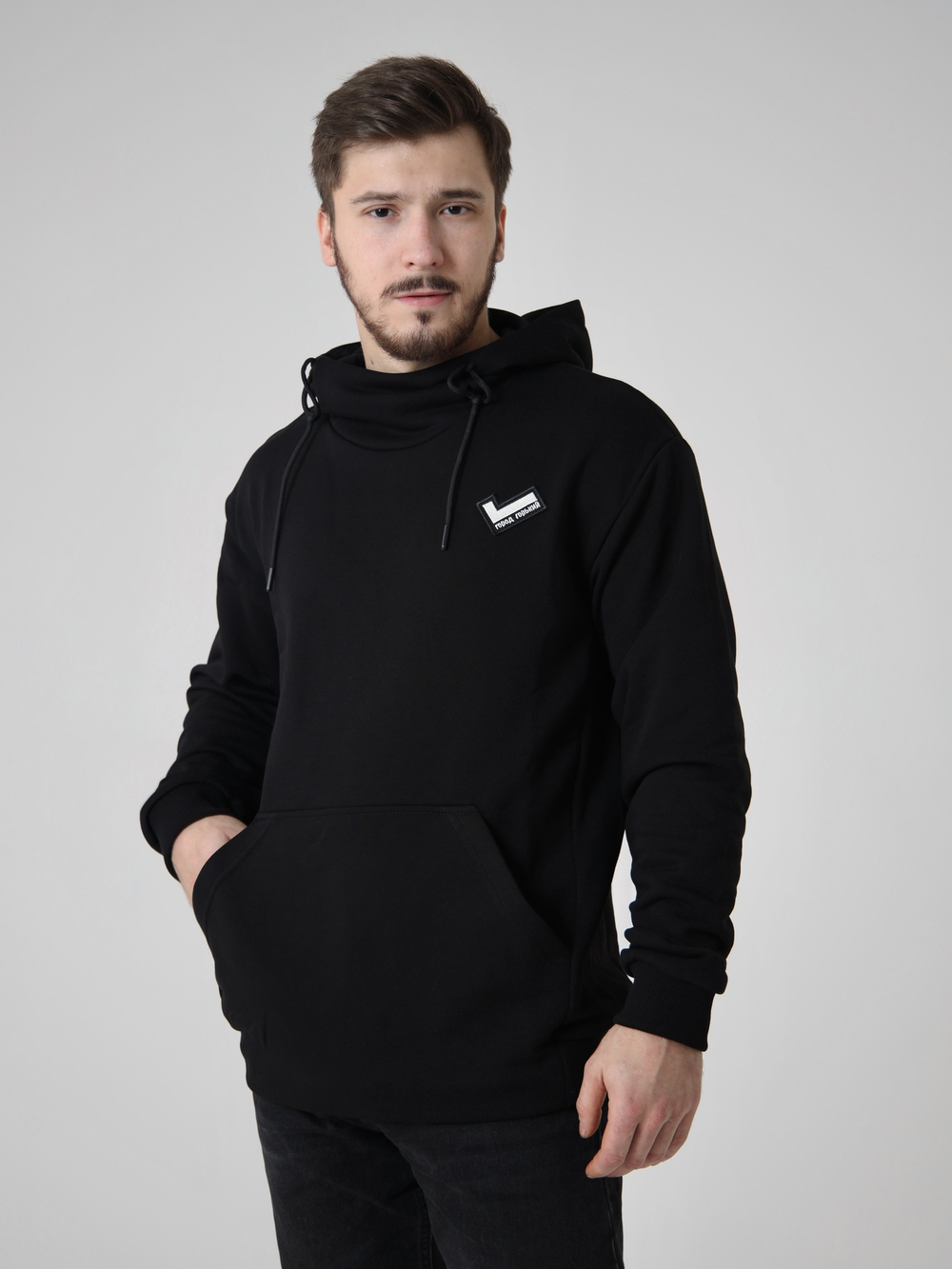 Худи черное Город Горький мужское вышивка