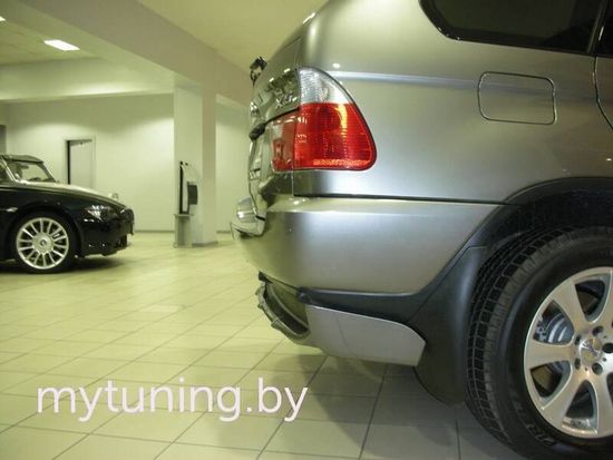 Накладка на задний бампер для BMW Х5 Е53 сплошная