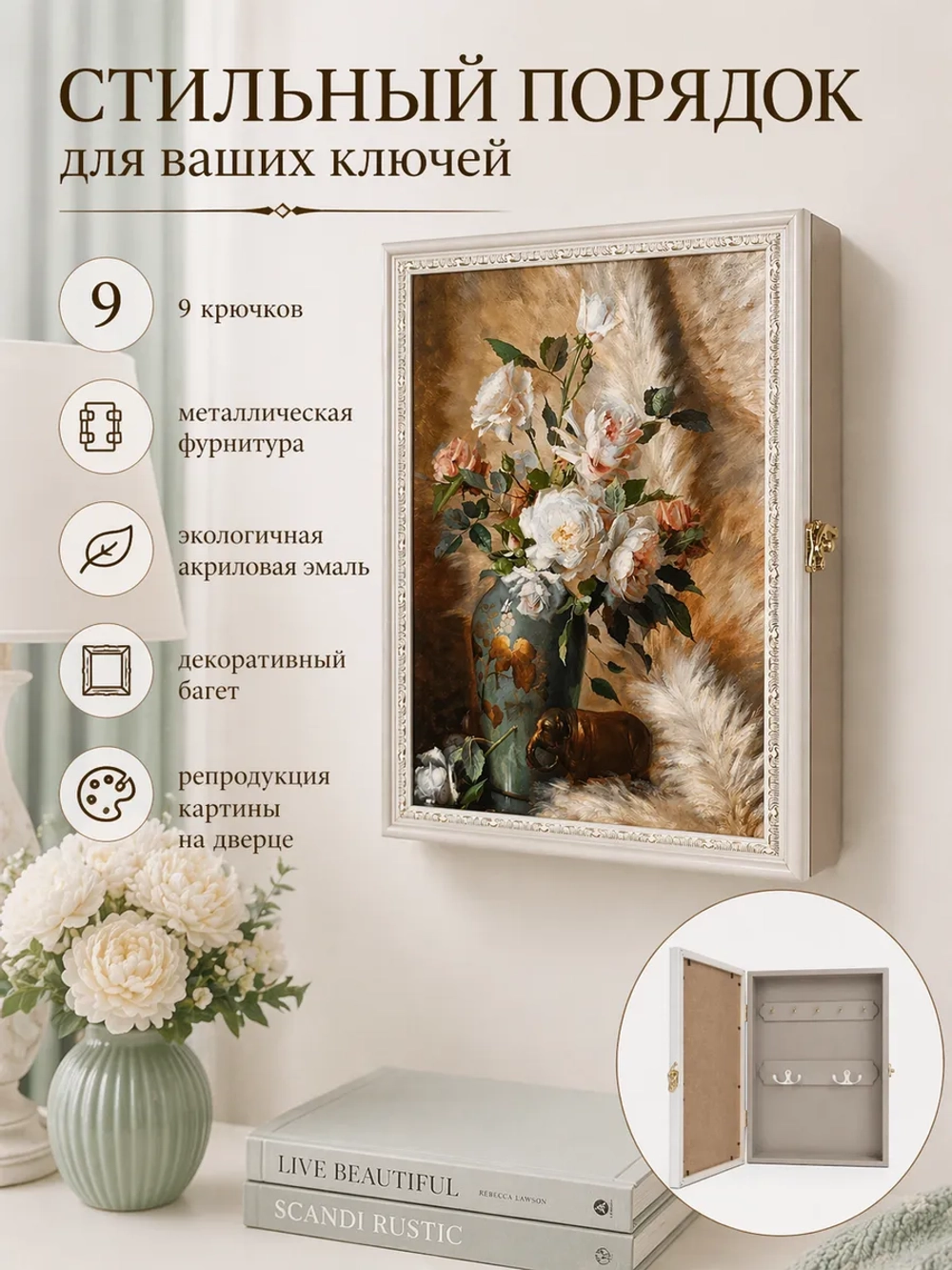 Ключница настенная в прихожую закрытая