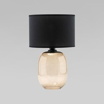 Настольный светильник с тканевым абажуром 1*E27 5988 черный/янтарный Melody TK Lighting