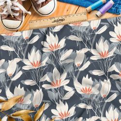 Ткань премиум флис шепот цветов