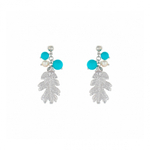 Серьги листья Ester Bijoux Дуб OR754-S BW