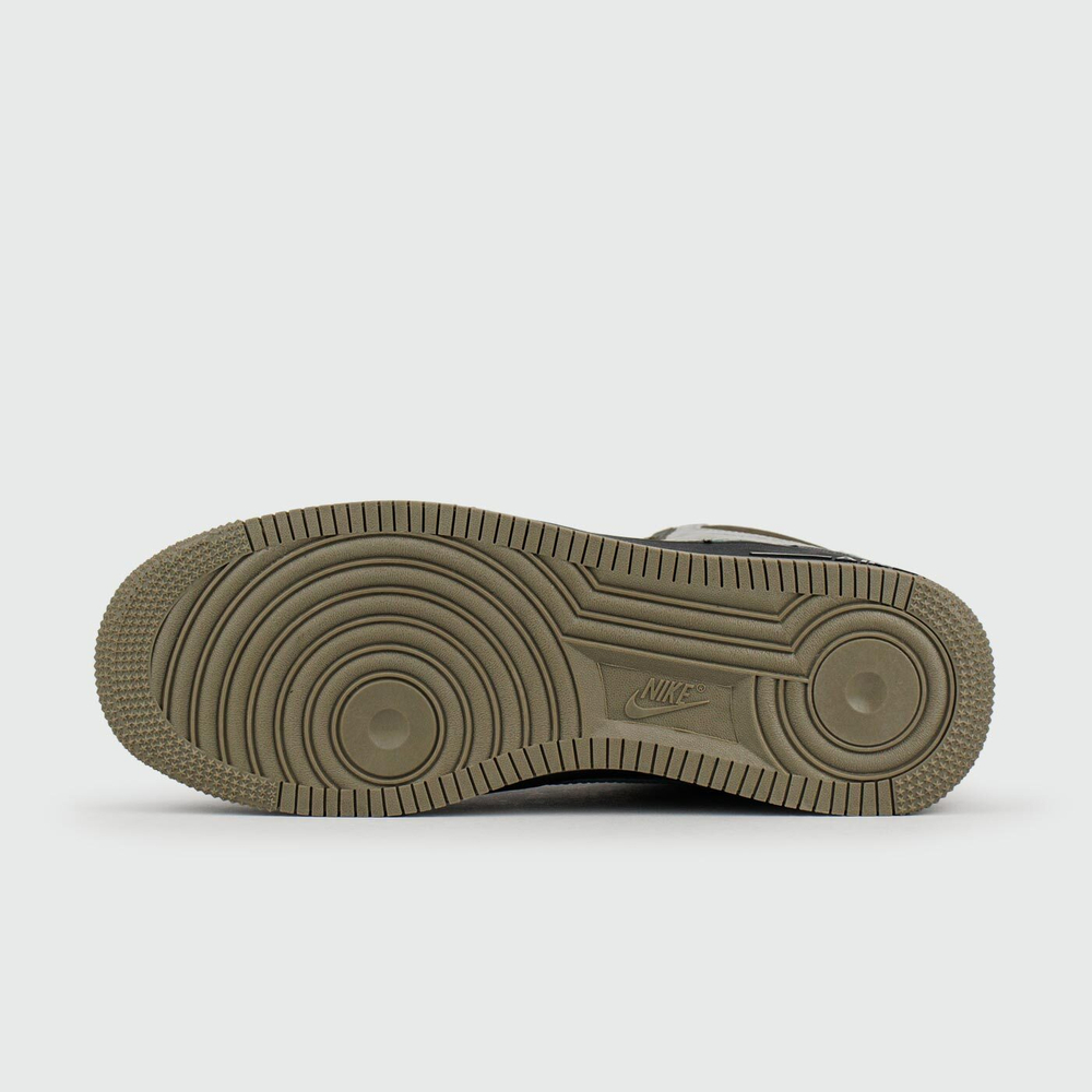 Кроссовки Nike Air Force 1 Mid L.Grey / Black Ftwr with Fur
