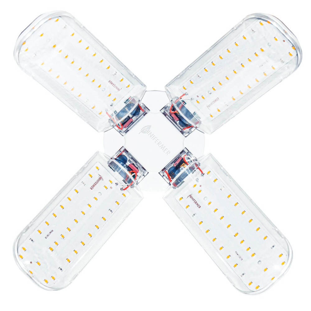 Напольный торшер с фитолампой Лепесток 4, цоколь Е27