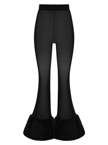 Брюки - сетка с мехом