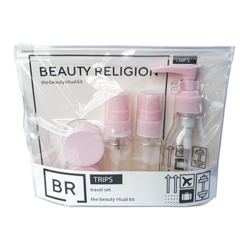 Beauty Religion Набор флаконов для косметических средств розовый - Travel Kit Pink 5 шт
