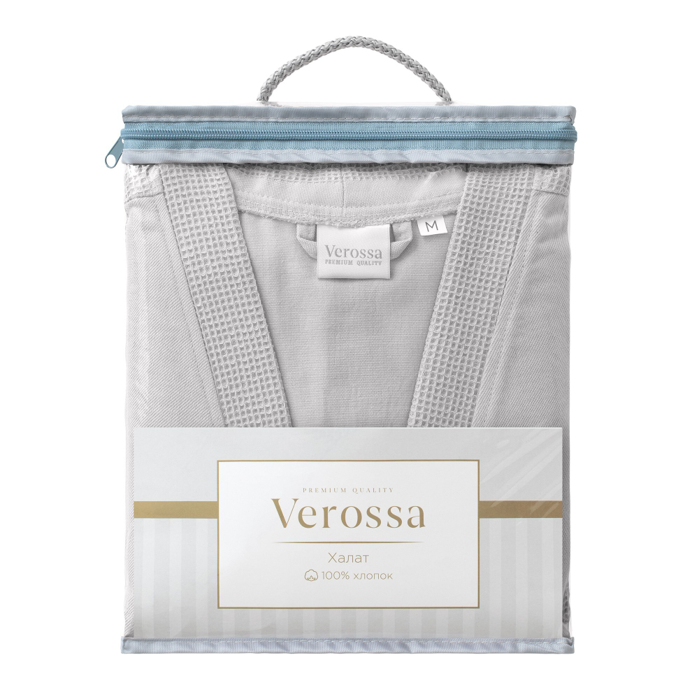 Халат VEROSSA classic размер М (серый)