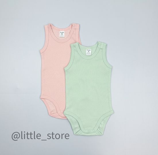 Боди-маечки хлопковые, Нефрит/жемчуг