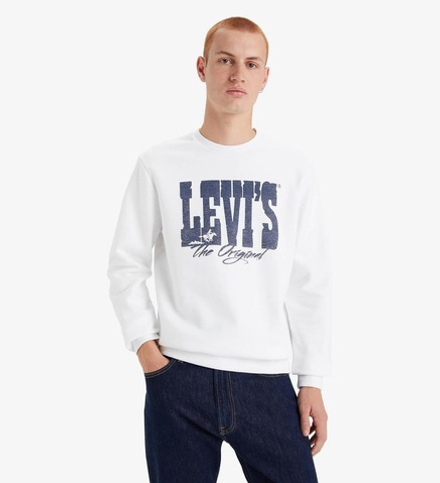 Толстовка мужская LEVI'S STANDARD GRAPHIC CREW WHITES