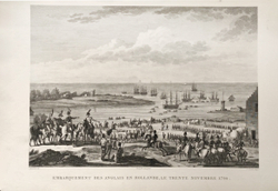 Высадка англичан в Голландии. Гравюра из альбома Военные кампании Франции. Париж. 1834