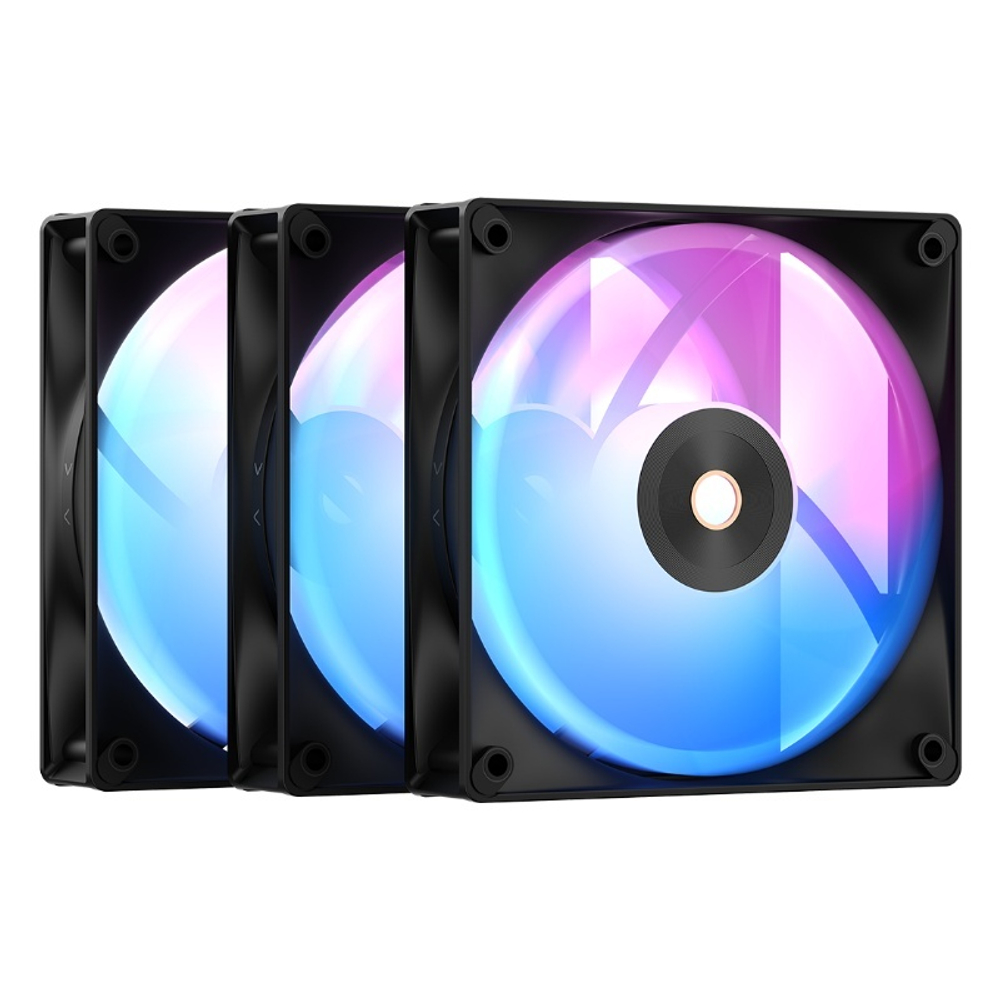 Вентилятор для корпуса Ocypus Delta F12 BK ARGB 3 IN 1, 120x120x25mm, 4-PIN PWM, 500-2000 RPM, 29 DBA