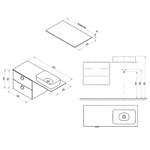 Столешница под раковину Ravak Comfort 120 X000001381 Белая