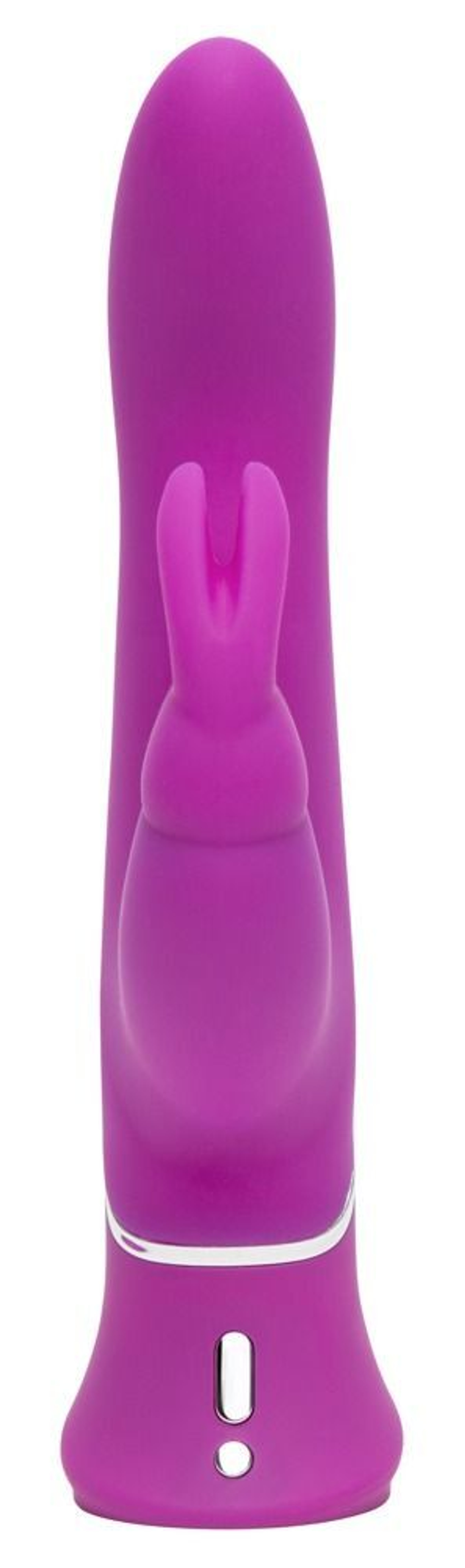 Лиловый вибратор Curve Thrusting Rechargeable Rabbit Vibrator - 24,1 см. (Цвет: лиловый)