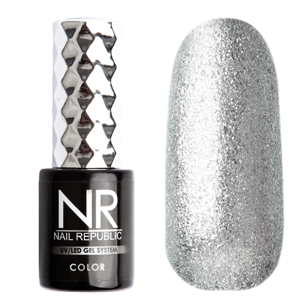 Nail Republic Гель-лак 419 Зеркальное серебро, 10 мл
