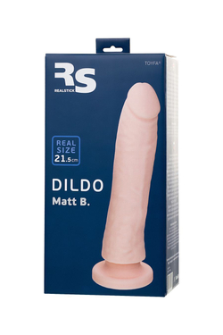 Фаллоимитатор RealStick Silicone Matt B, силикон, телесный, 21,5 см