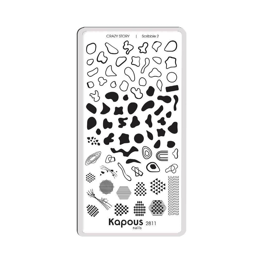 Scribble 2, пластина для стемпинга «Crazy story» Kapous
