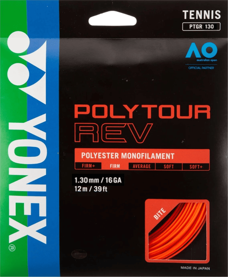 Теннисная струна Yonex Polytour Rev Bright Orange - 1.3 Set (12 м), арт. PTGR130-160