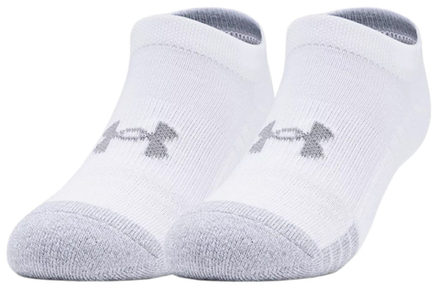 Теннисные носки Under Armour Jr Youth HeatGear No Show Socks 3P - white/steel