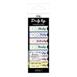 Стикеры Midori Sticky Paper Journal - Daily Log Ribbon