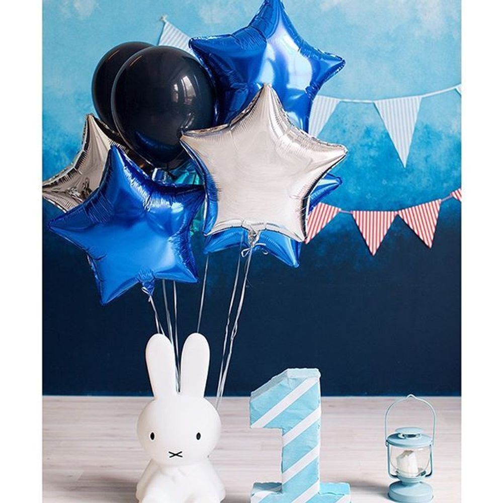 Шар (18"/ 46 см) Звезда, Синий 1 шт.