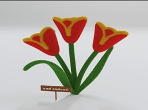 Фигура с искусственным озеленением “Тюльпаны”