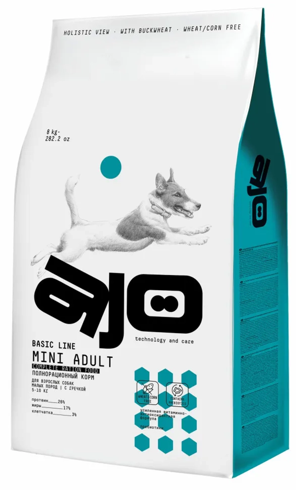 AJO Dog Mini Adult для взрослых собак малых пород 8 кг