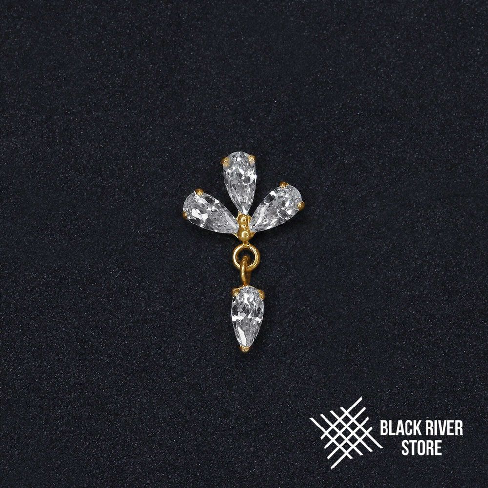 Pendant Pear Crystal PVD Yellow