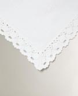 ZARA HOME САЛФЕТКИ ИЗ ХЛОПКА С ВЫШИВКОЙ И КРУЖЕВОМ (2 ШТ.), БЕЛЫЙ