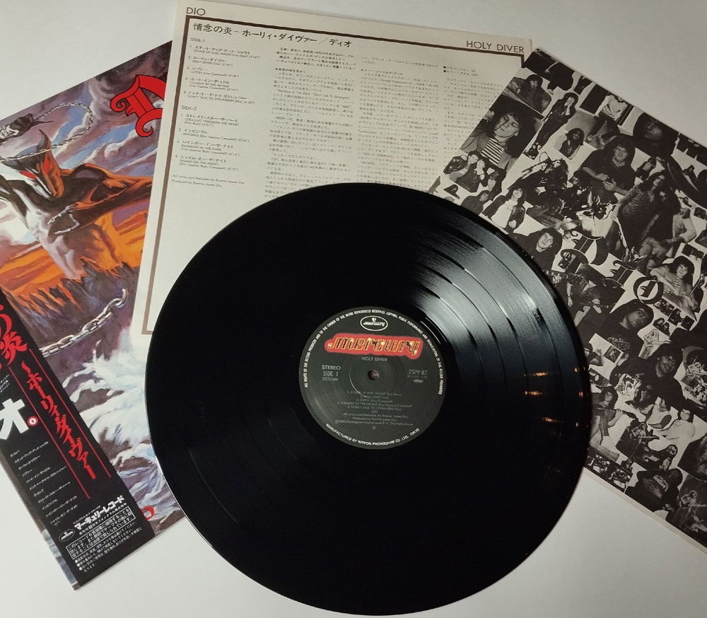 Винтажная виниловая пластинка LP Dio Holy Diver (Japan 1983) (Obi) Caught In The Middle