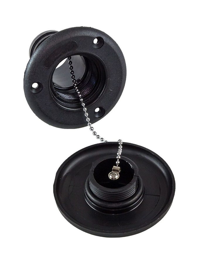 Горловина заливная для топлива, пластиковая, черная, под шланг 38 мм