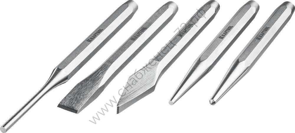KRAFTOOL GRAND-5, 5 предметов, Набор зубил и кернеров (21075-H5)