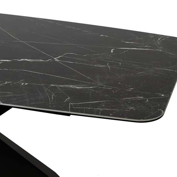 Обеденный стол Reagan 200х100 см, черная керамика