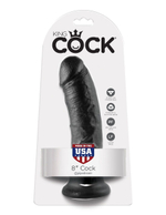 Чёрный фаллоимитатор 8" Cock - 20,3 см.