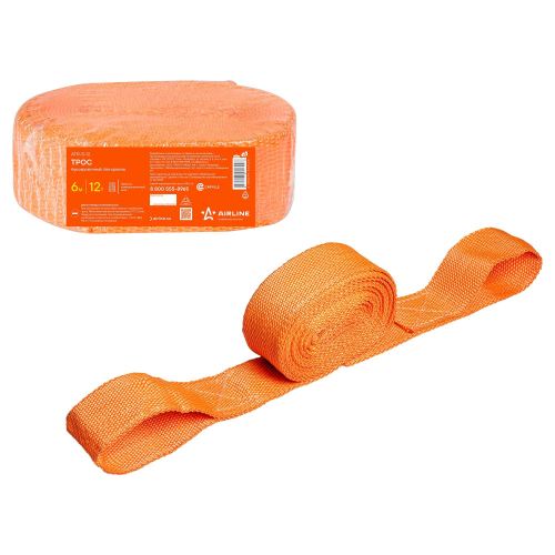 Трос буксировочный лента 12 т 6 м петля Airline