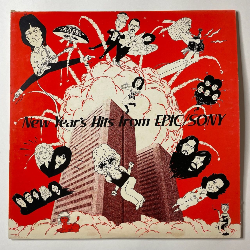 Винтажная виниловая пластинка LP Сборник New Years Hits From Epic Sony (Japan 1978) (Promo) Boston, Cheap Trick, Judas Priest