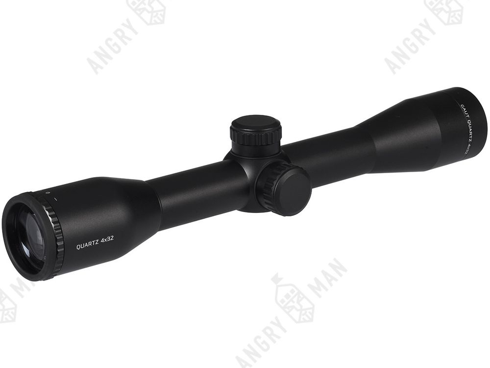 Прицел Quartz 4x32, сетка 3 (Mil-Dot) нить, без подсветки, 25.4мм, 1/4 МОА, 305г, Gaut