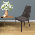 Стул CONNOR LUXE, бархат антрацит 14/конус