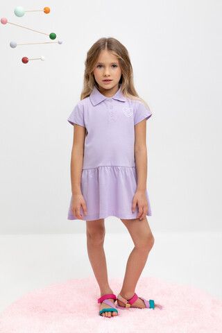 Платье  для девочки  КР 5865/пастельно-лиловый к455