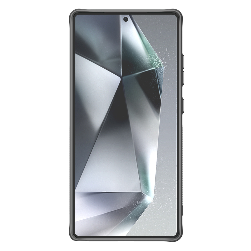 Чехол тонированный прозрачный от Nillkin с металлической крышкой на Samsung Galaxy S25 Ultra, серия Iceblade Prop Case (версия с открытой камерой)
