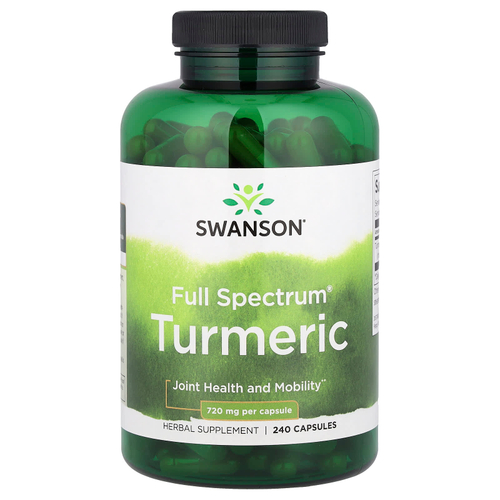 Swanson Vitamins, Full Spectrum®, куркума, 240 капсул (720 мг в 1 капсуле)