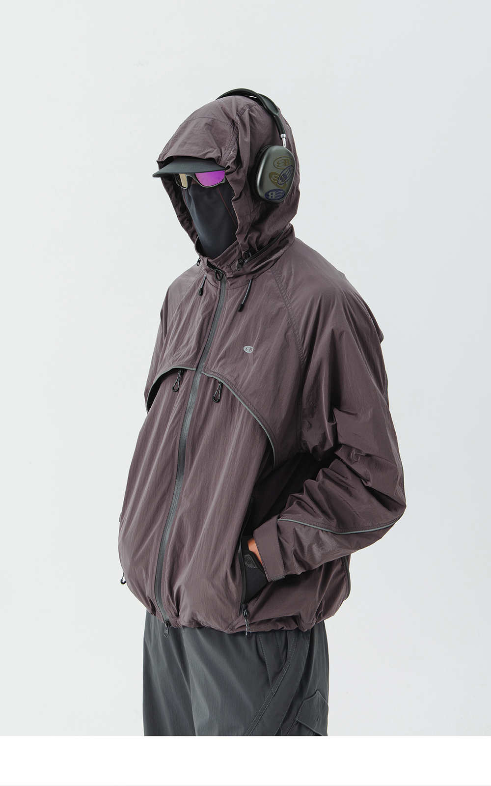 Куртка Nothomme Blue Reflective Stand-Up Cycling Jacket Purple