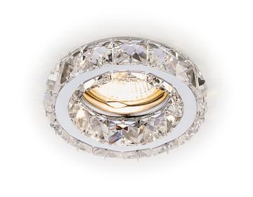 Встраиваемый точечный светильник с хрусталем 1*GU5.3 MR16 K112 CL/CH хром/прозрачный хрусталь Crystal Spot Ambrella