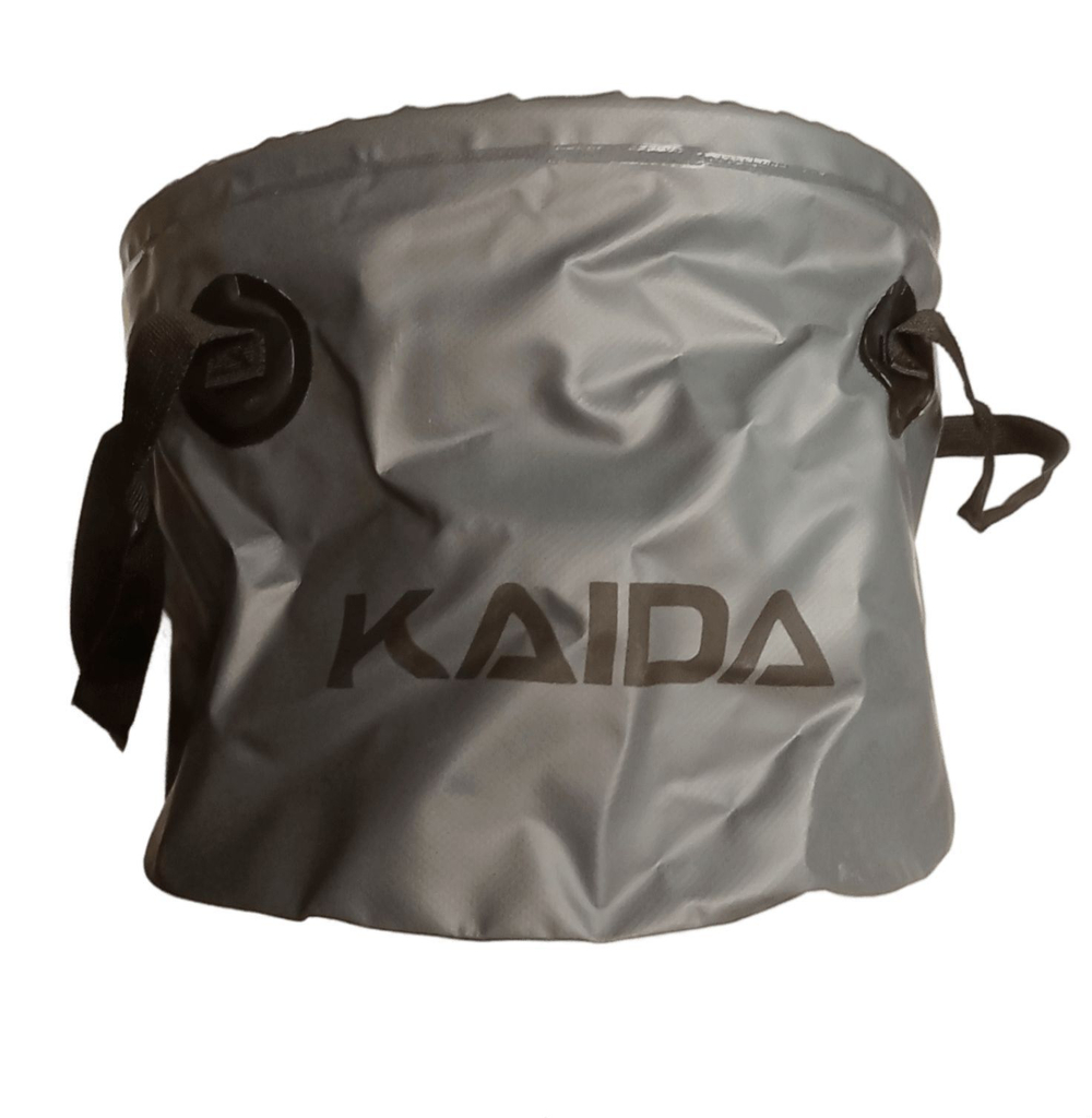 Ведро для воды и прикормки (складное) Kaida  20 л Серое
