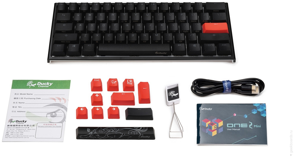 Клавиатура Ducky One 2 Mini DKON2061ST-BRUPDAZT1 черный