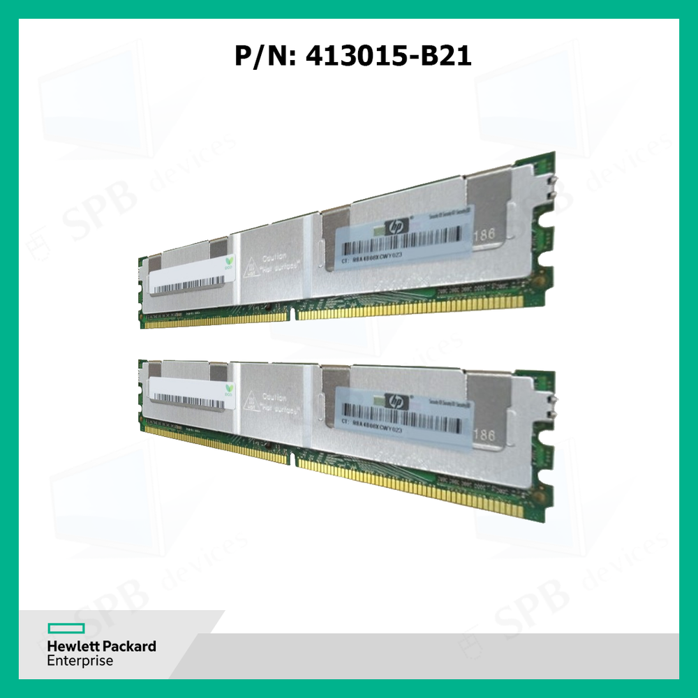 Модуль памяти HP 16 GB Fully Buffered DIMMs PC2-5300 2 x 8 GB memory Kit (BL460c/480c/680c/160G5/360G5/380G5/580G5) 413015-B21 ( 398709-071, 454502-001 )