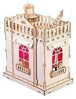 Павильон для больших кукол 55*48*30см, сборный деревянный конструктор