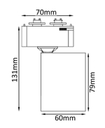 Трековый светильник Crystal Lux CLT 0.31 001 60 WH