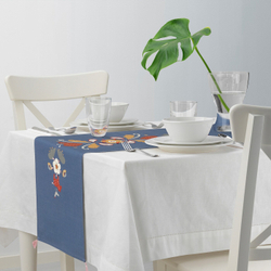 IKEA SLÄTTIKA  (ИКЕА СЛÄТТИКА)  -  Настольная скатерть, синий/красный, 35x130 см